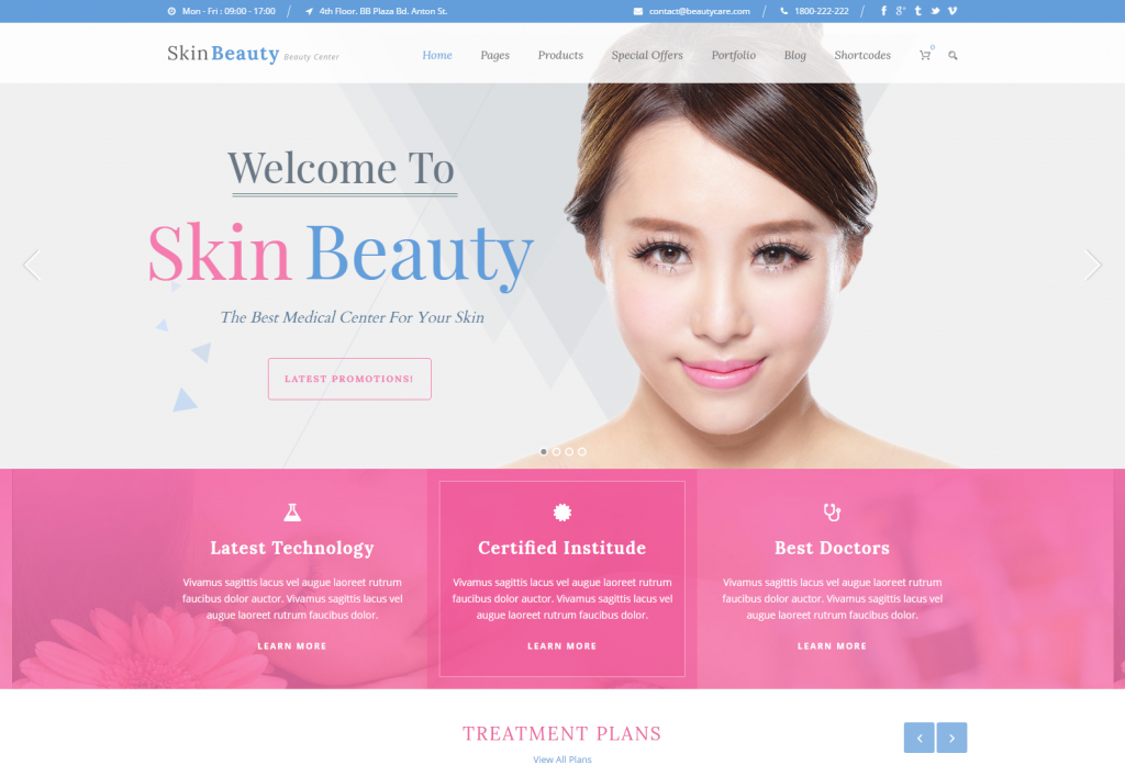 Skin Beauty – WordPress Theme For Spa Beauty