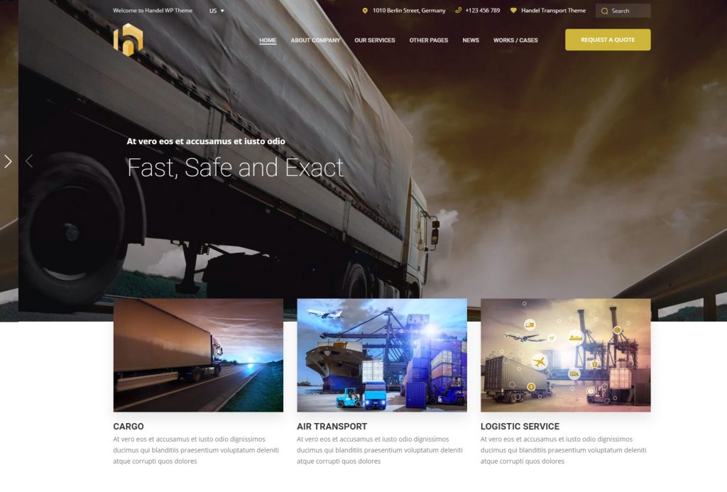 Handel Transport Cargo Logistic Responsive Multi Purpose Business WordPress Theme – Just another WordPress site-compressed