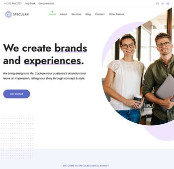 BUSINESS MINIMAL – Specular WordPress Theme