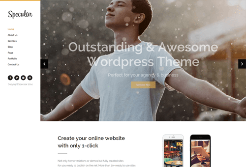 Specular Left Nav WordPress Theme