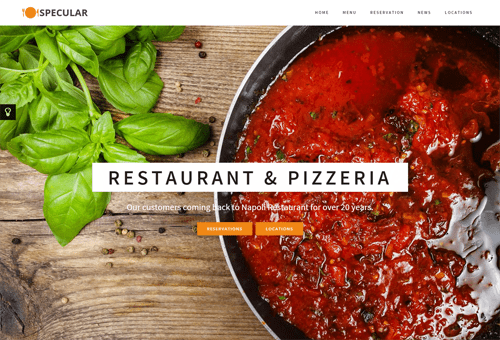 Specular Restaurant WordPress Theme