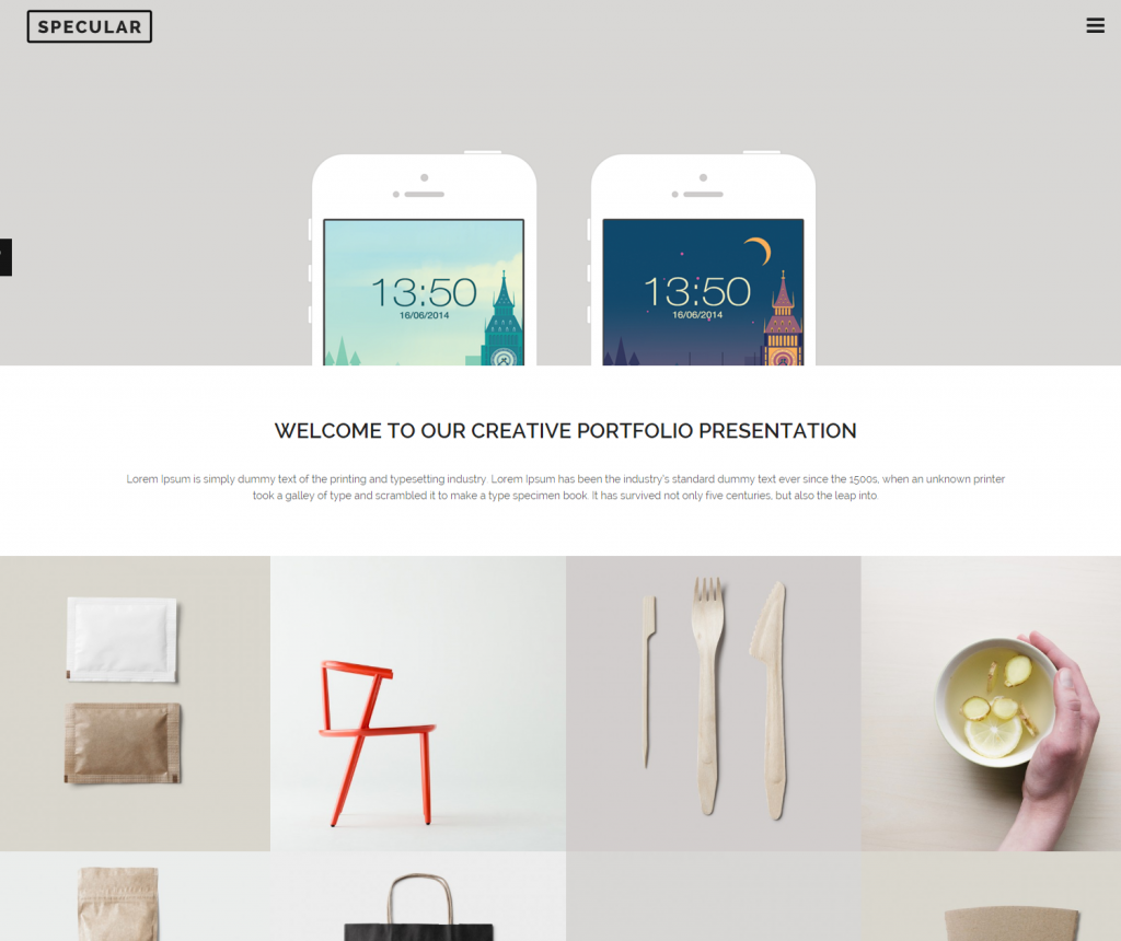 Specular WordPress theme