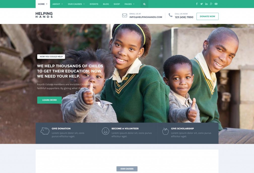 Charity Foundation WordPress Theme – Just another The Web Design Factory Sites site-compressed