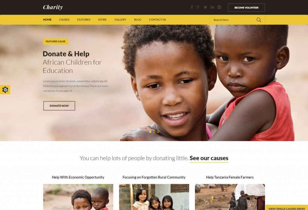 Charity Nonprofit NGO Fundraising WordPress ThemeCharity-compressed
