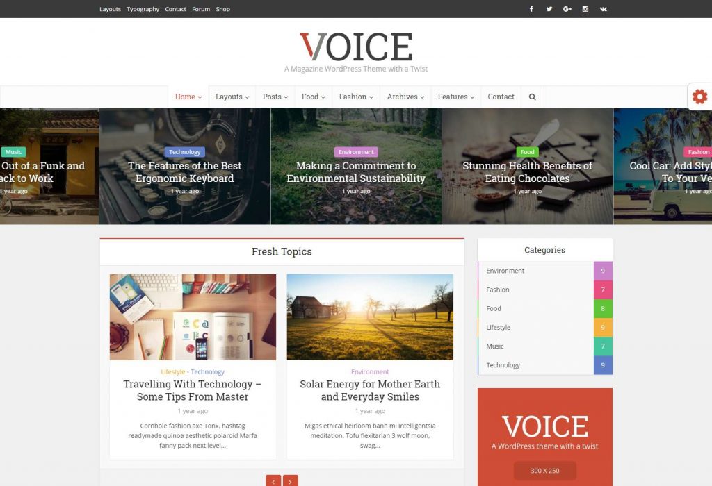 Voice – A Magazine WordPress Theme with a Twist