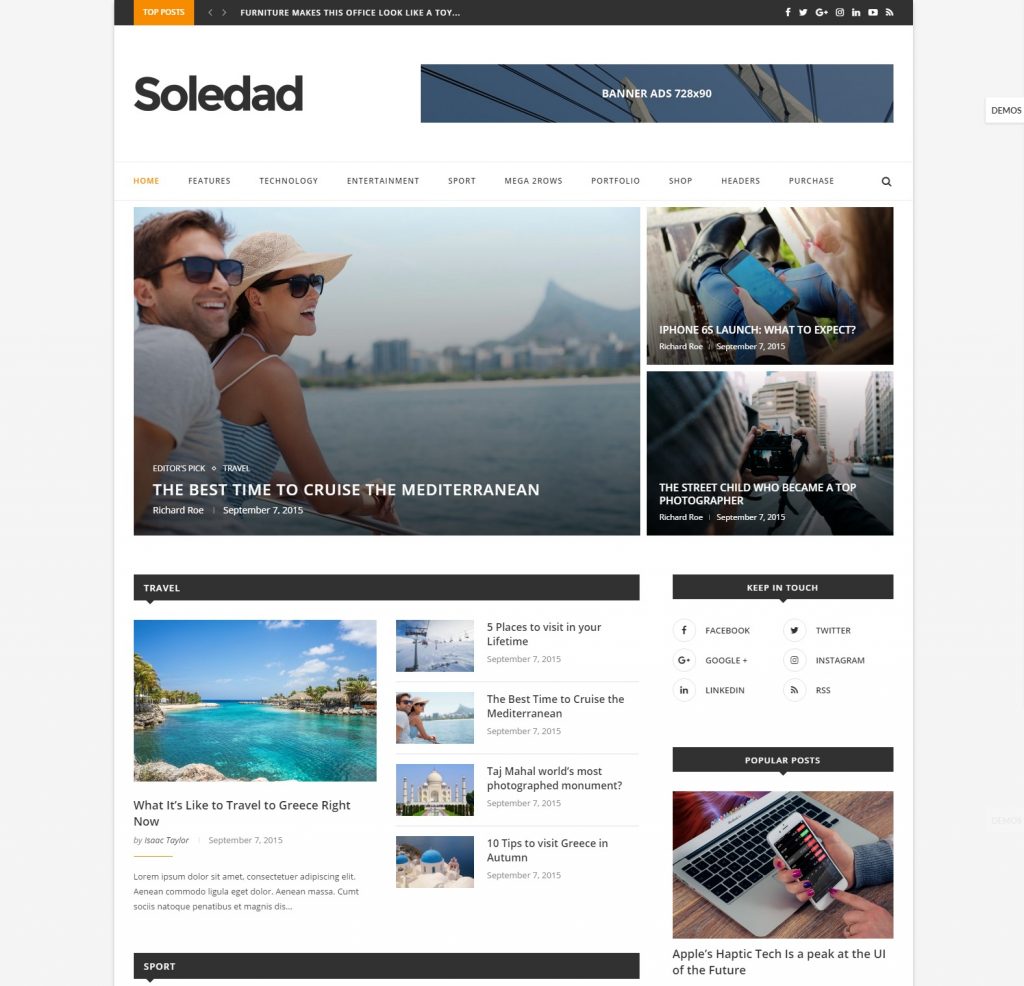 Soledad – Multipurpose, Newspaper, Blog & WooCommerce WordPress Theme by  PenciDesign