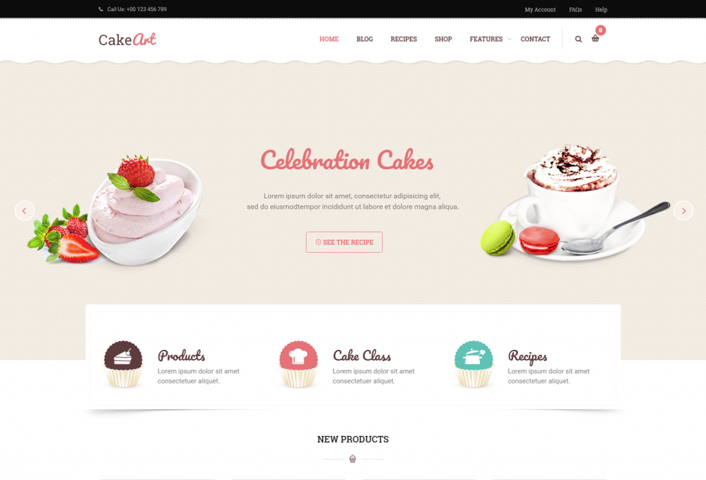 CakeArt – Bakery Cake WordPress Theme