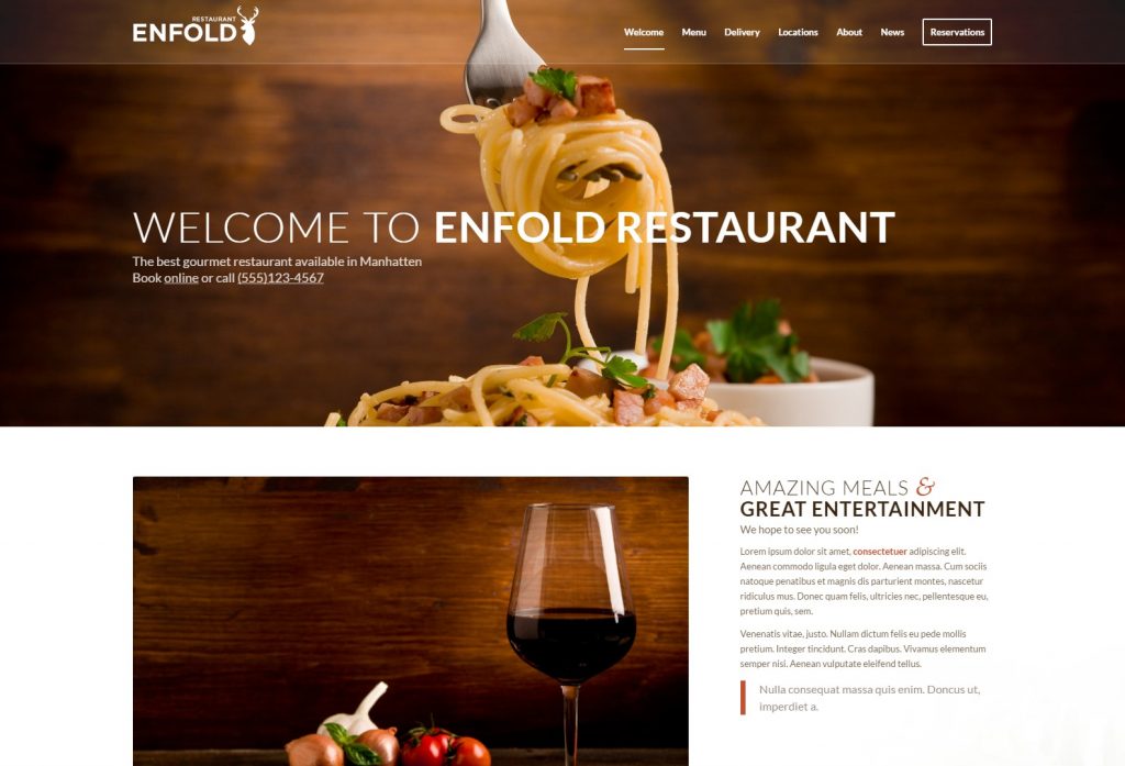 Enfold Restaurant Demo – Just another Kriesi-compressed