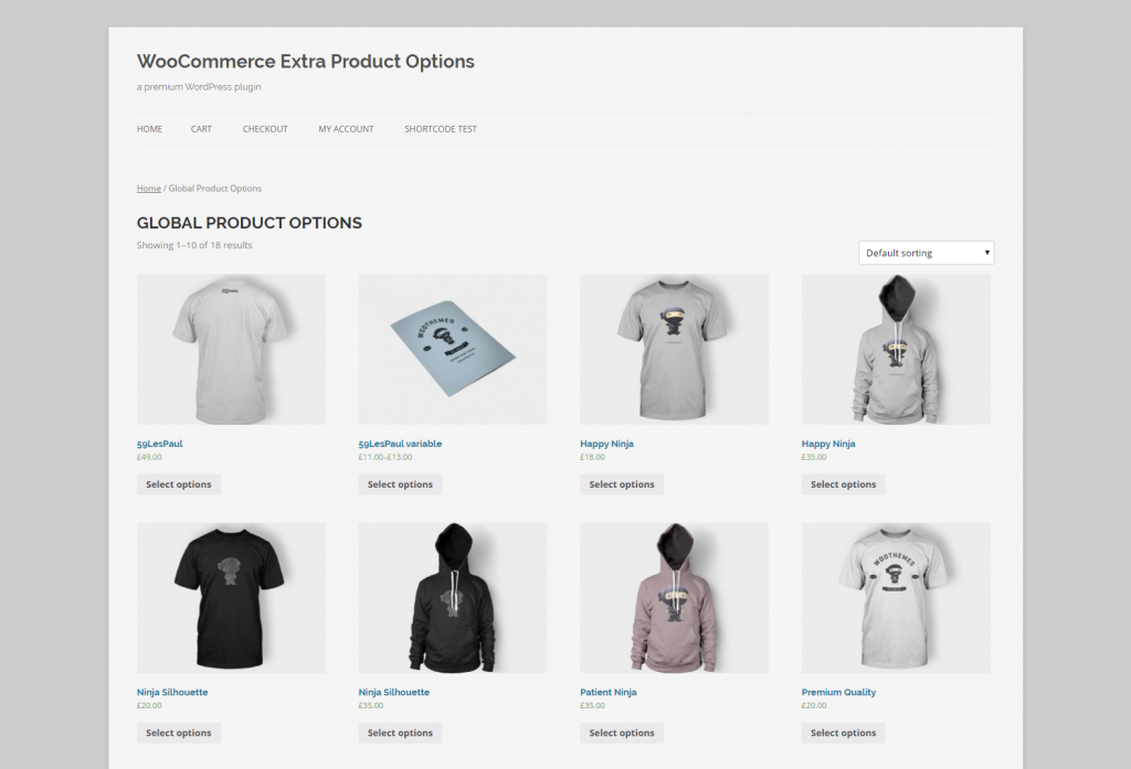 Global Product Options Product Categories WooCommerce Extra Product Options