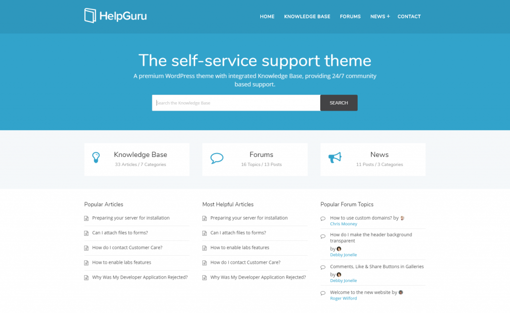 HelpGuru – A Heroic WordPress Theme