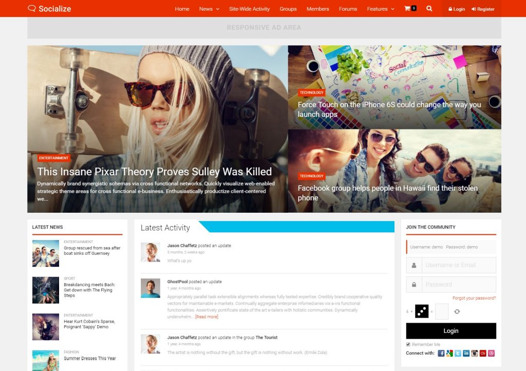 Socialize Multi Purpose BuddyPress Theme-compressed