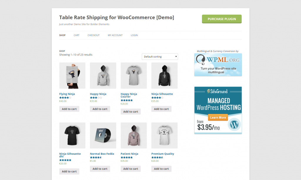 Table Rate Shipping for WooCommerce Demo Just another Demo Site for Bolder Elements