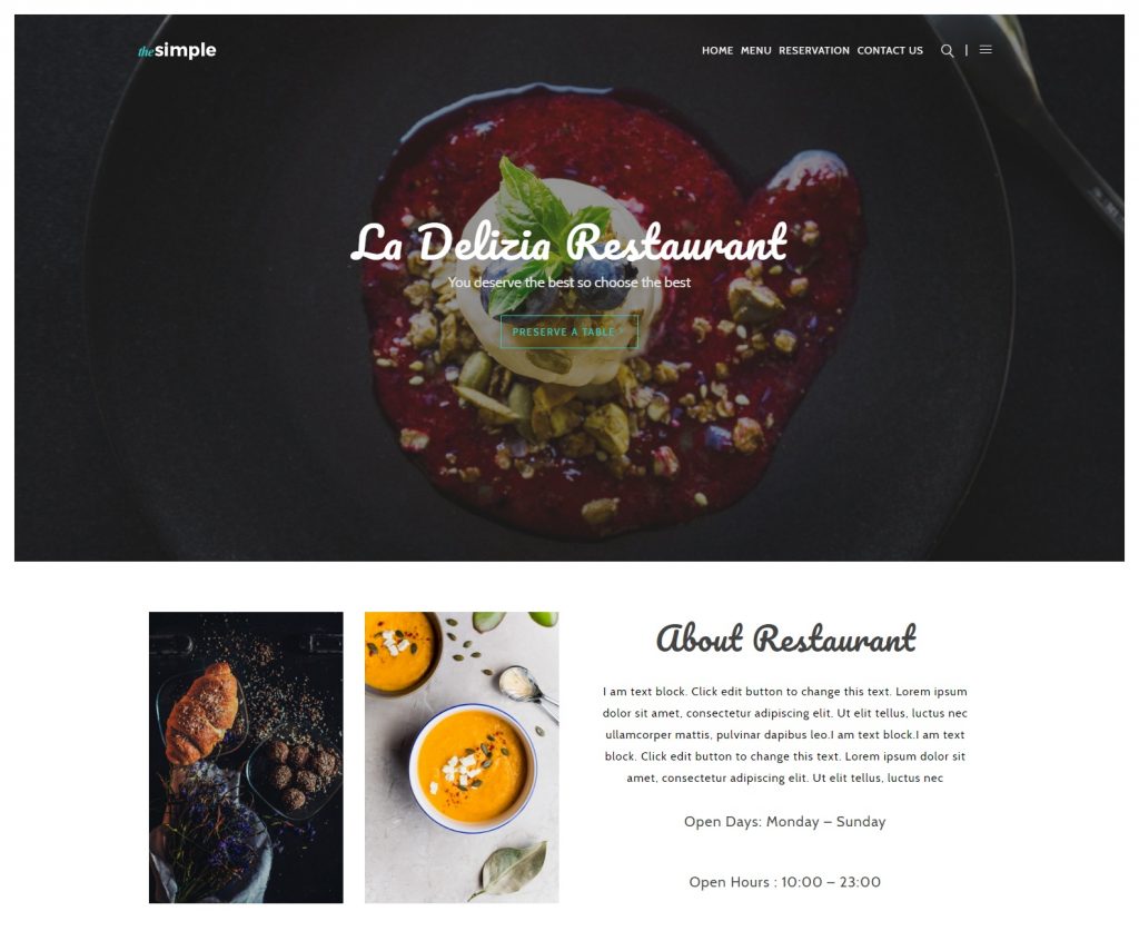 The Simple – Restaurant – Just another WordPress site-compressed