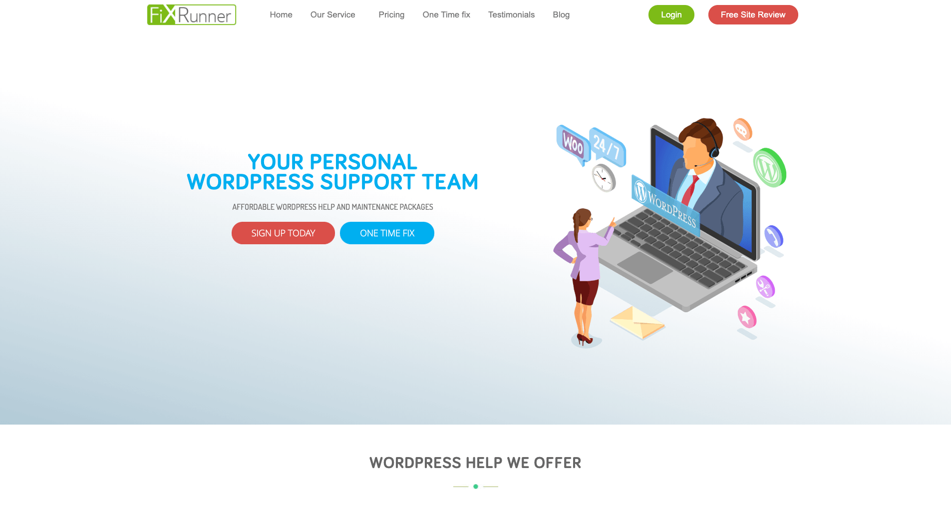 Fixrunner WordPress maintenance service