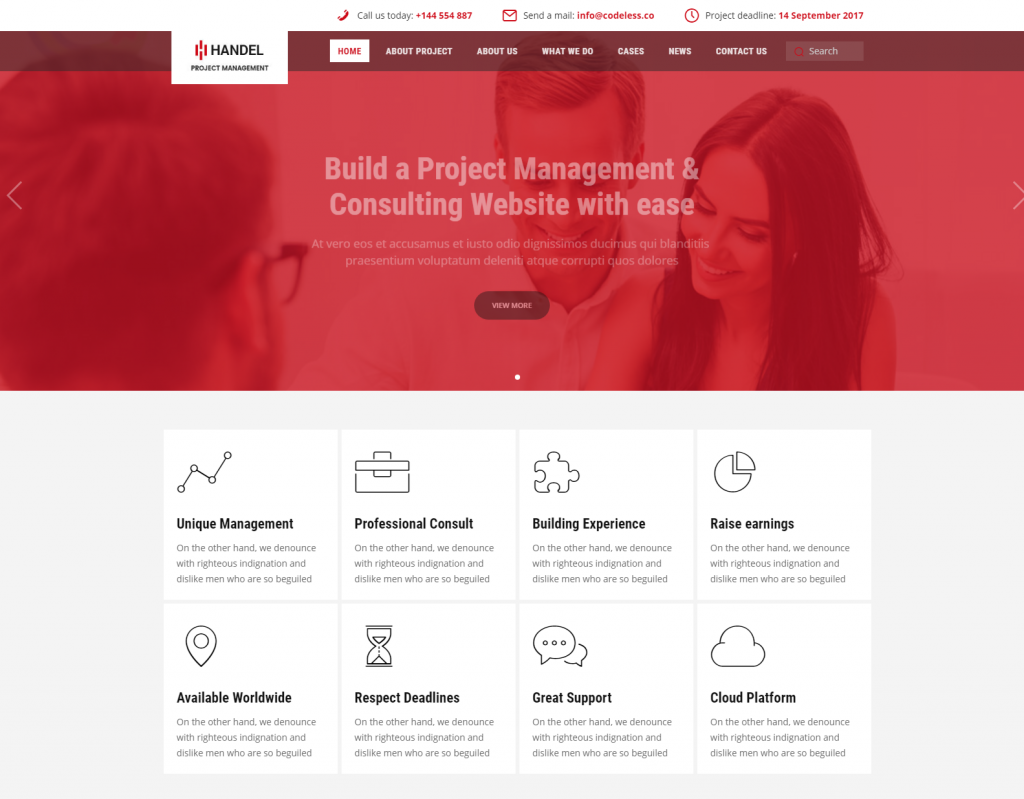 Handel Corporate WordPress Theme