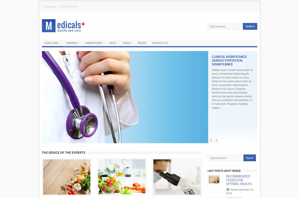 Medicals Theme – A premium healtcare theme