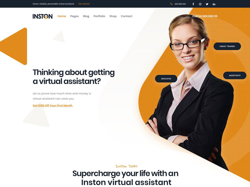 10 Best Virtual Assistant WordPress Website Templates 2023 