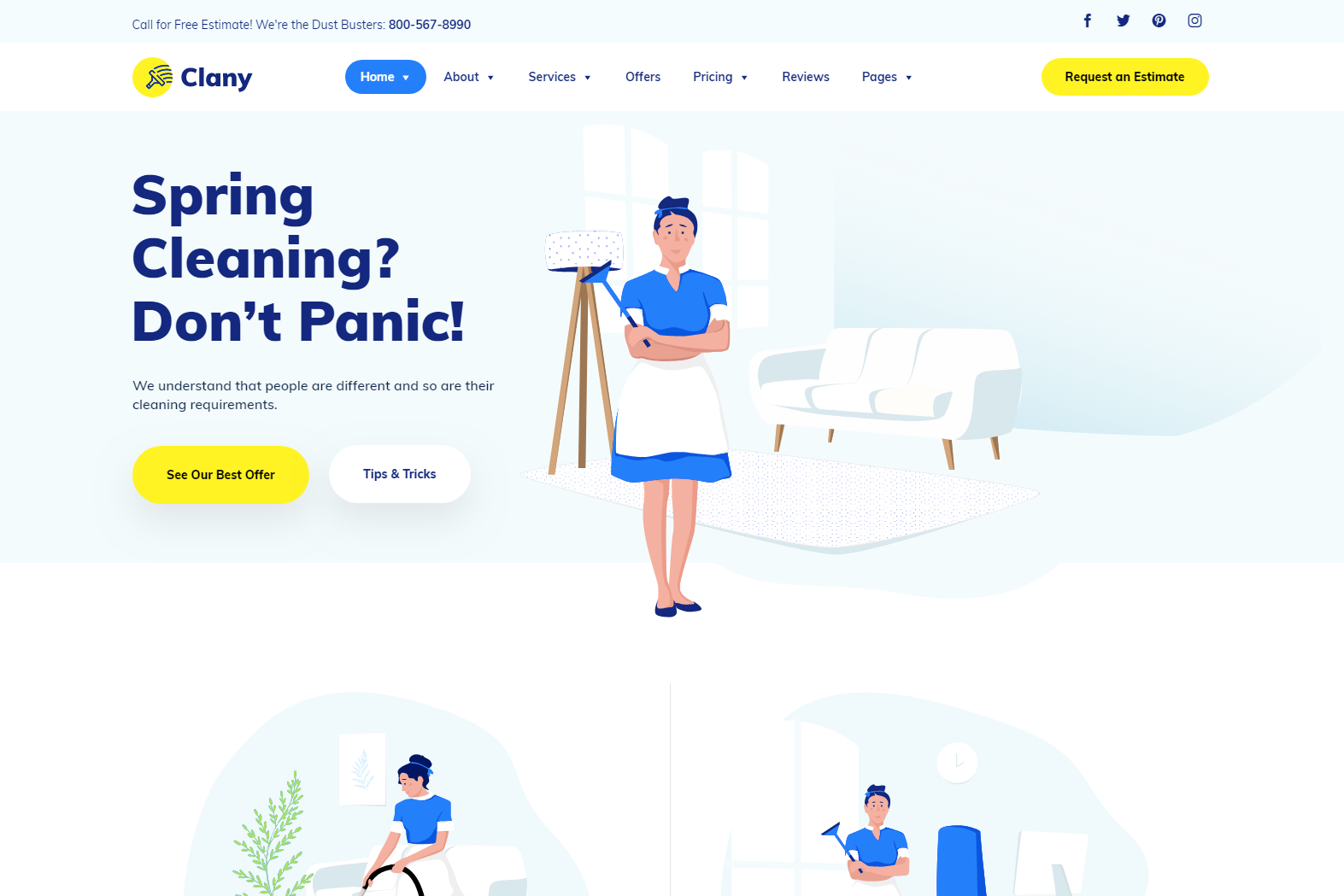 15+ Best Cleaning Company WordPress Themes 2024