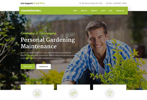 Handel Gardening WordPress Theme
