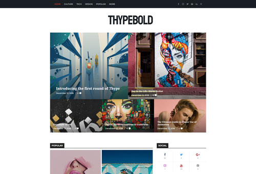 Thype Magazine Bold WordPress Theme