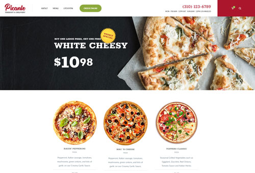 Picante Pizza WordPress Theme