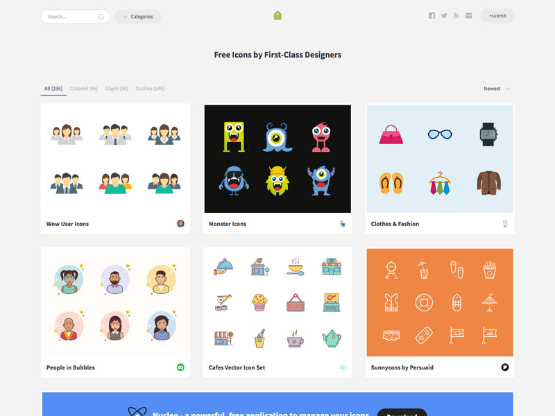 Categories - Free web icons