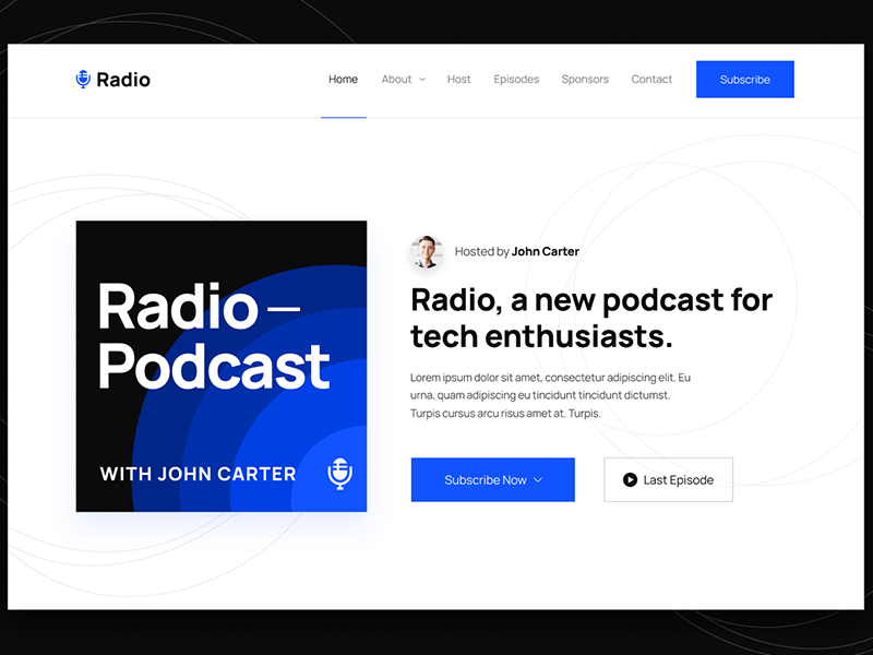 Radio podcast webflow template