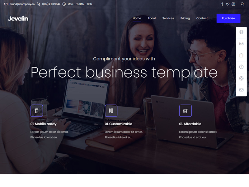 Jevelin Business WordPress Theme