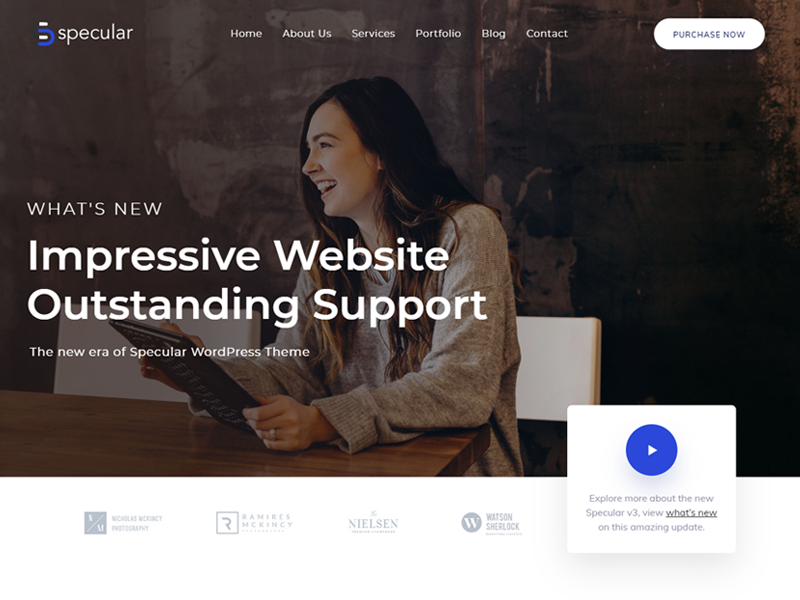 Specular Bootstrap WordPress theme