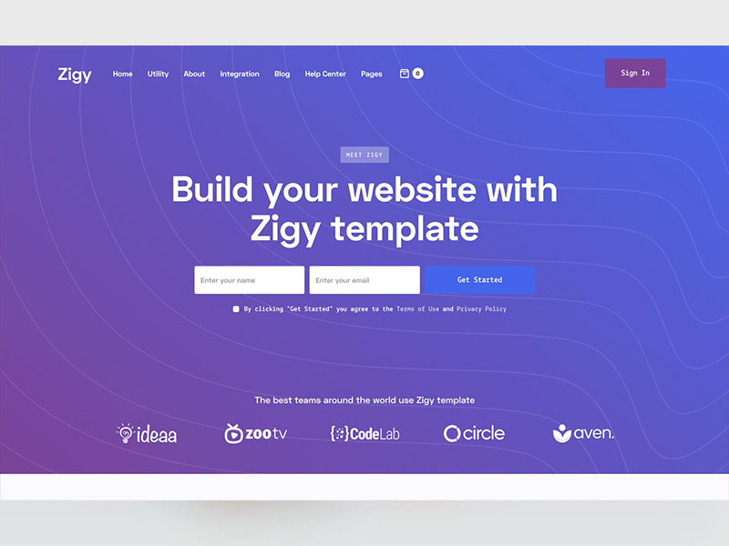 Zigy Webflow Saas template