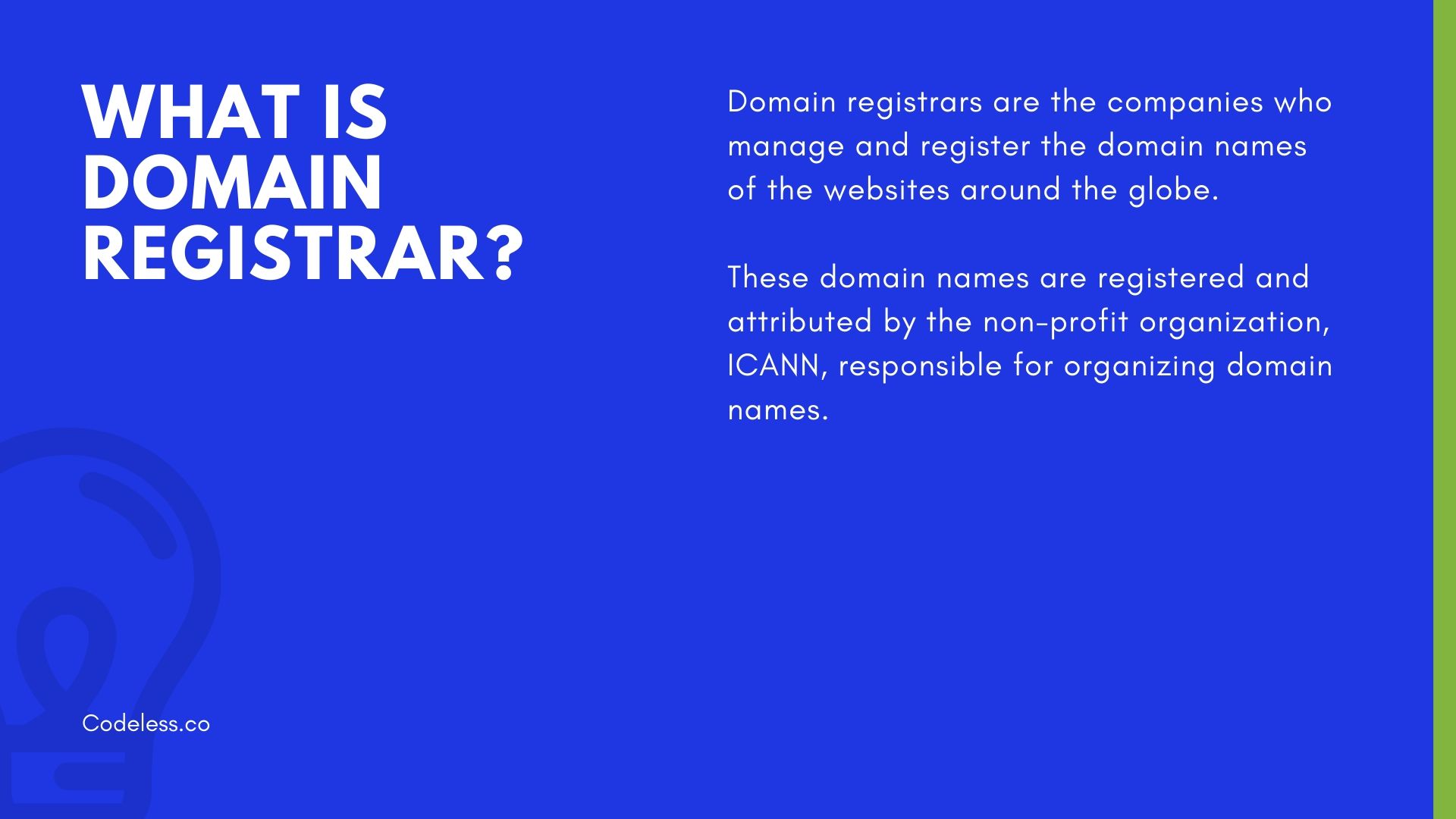 What is domain registrar