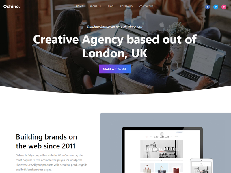 Oshine WordPress Small Business Theme