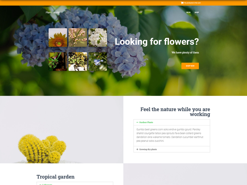 Hestia woocommerce flowers