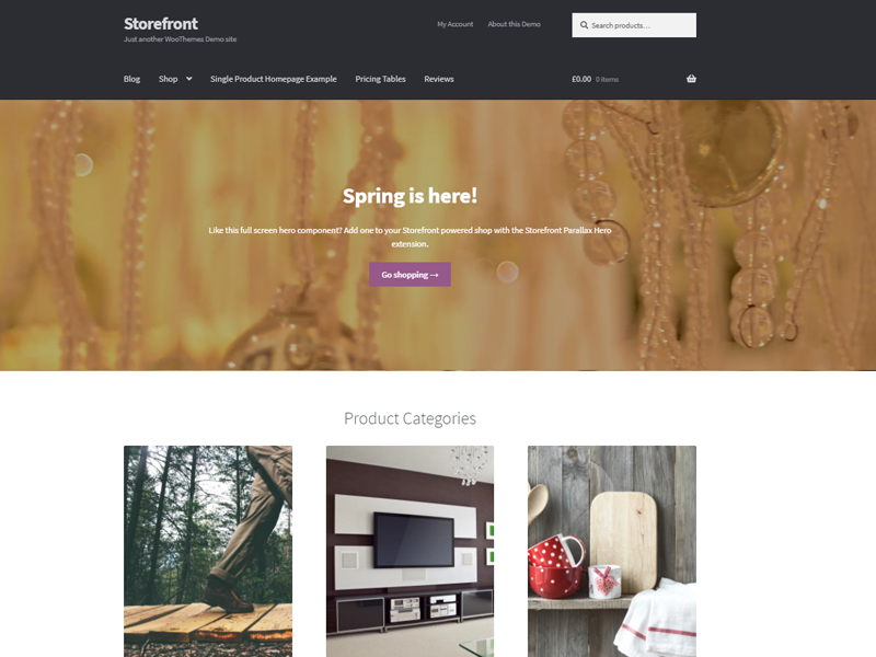 Storefront Free WordPress eCommerce theme