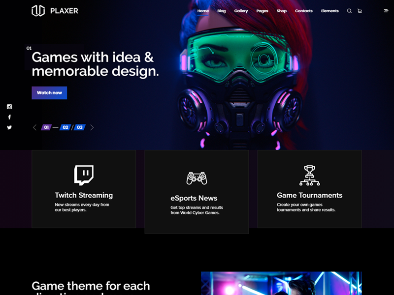 Gaming Web Elements