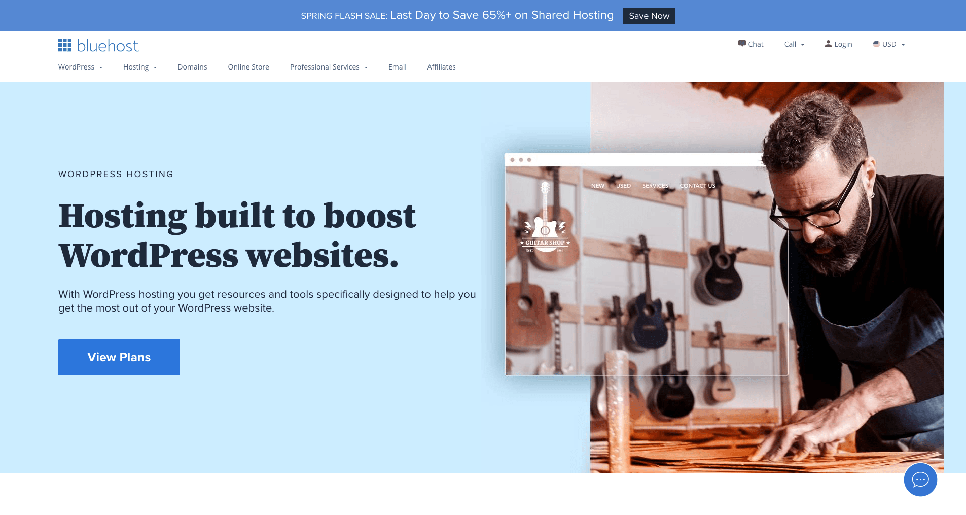 Bluehost Homepage