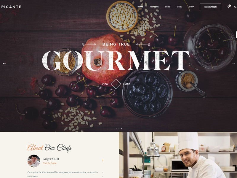 Picante: Best Restaurant WordPress Themes