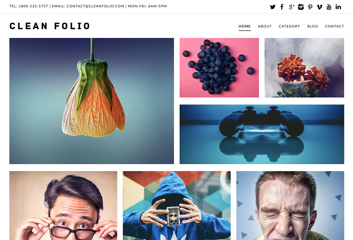 Clean Folio Theme