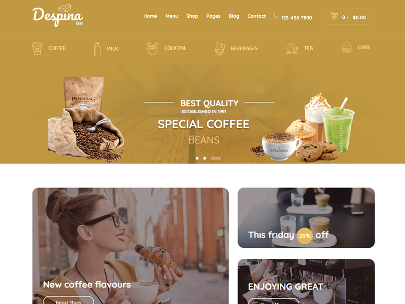 Despina: Coffee Shop Theme