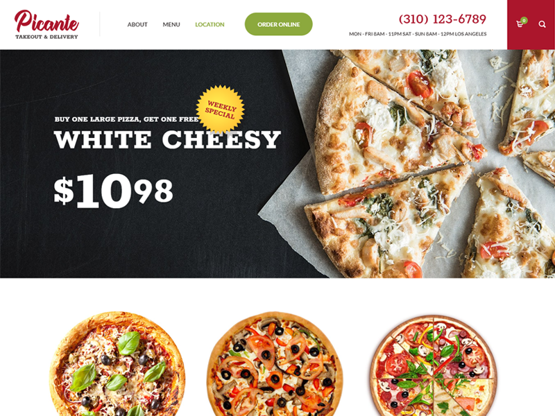 Picante Bakery WordPress Theme