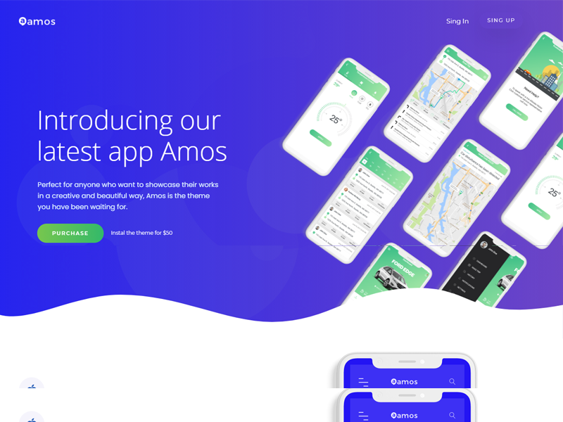 Amos: SaaS WordPress theme