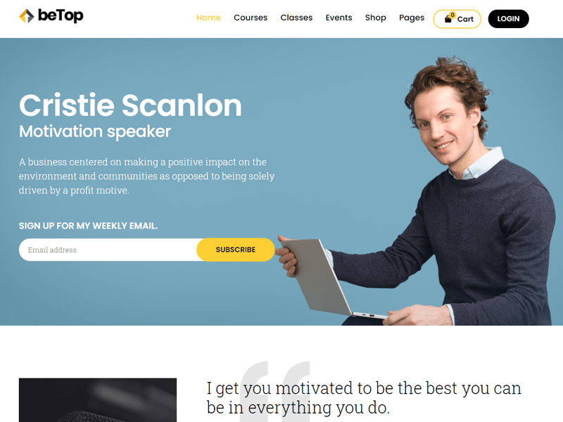 betop wordpress themes for speakers