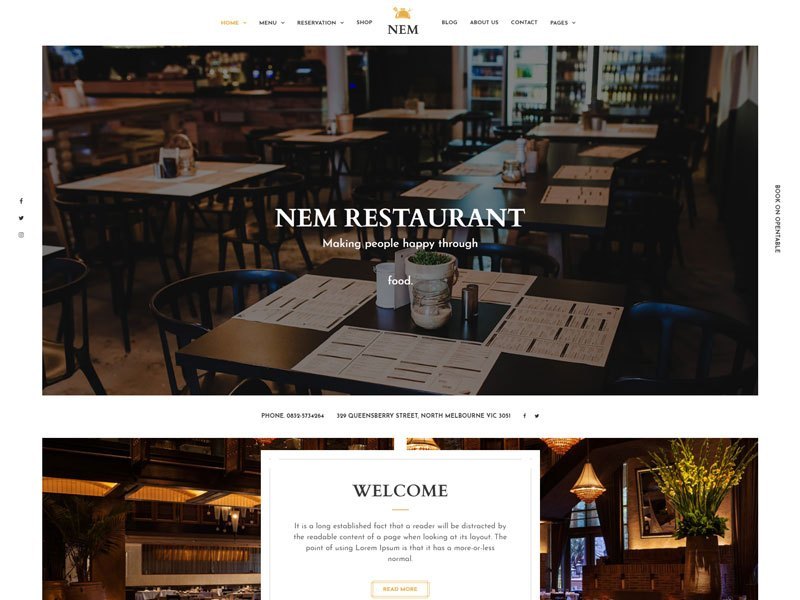 nem bar wordpress themes