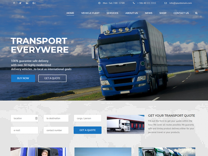 15 Transportation & Logistics WordPress Themes 2022