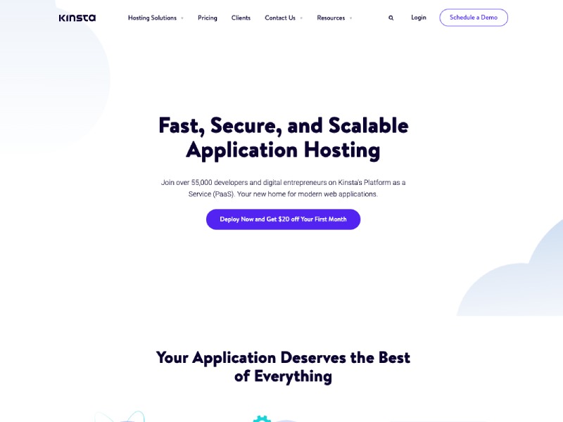 Kinsta application hosting