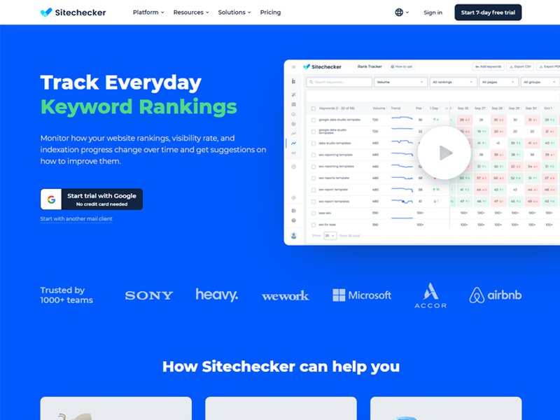 Sitechecker homepage