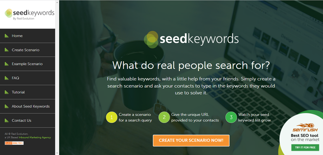 seed keywords website