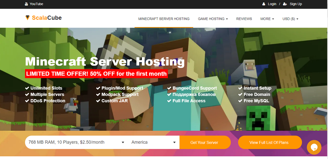  Your free minecraft server!