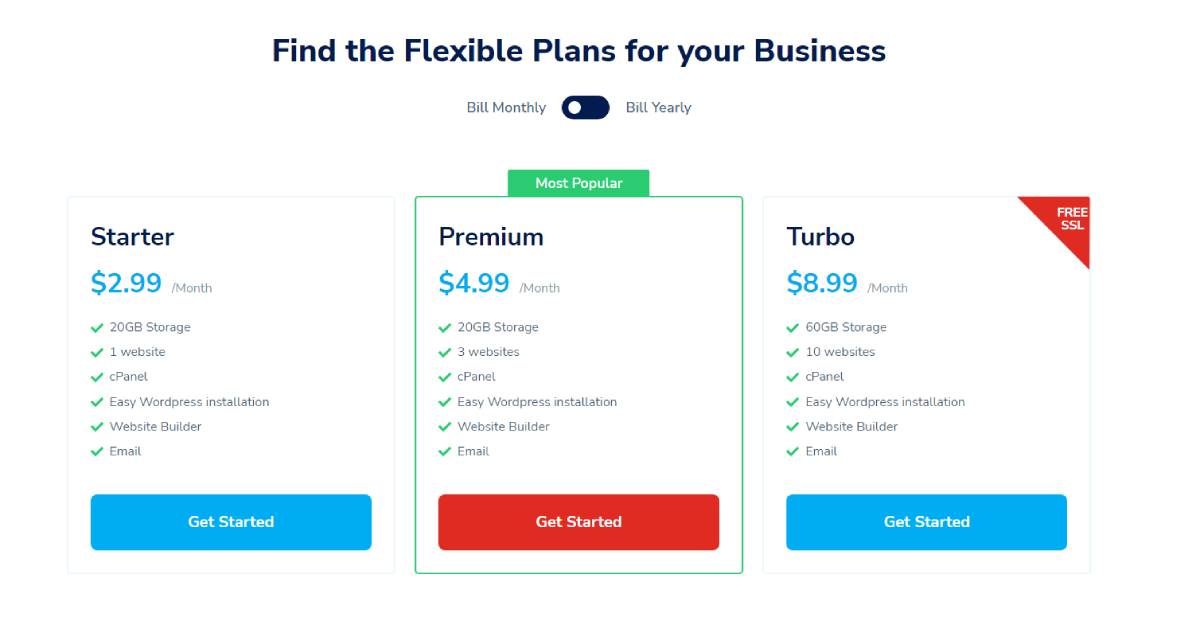 namesilo web hosting plans