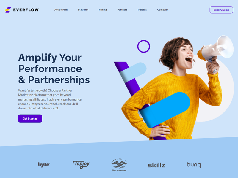 Everflow homepage